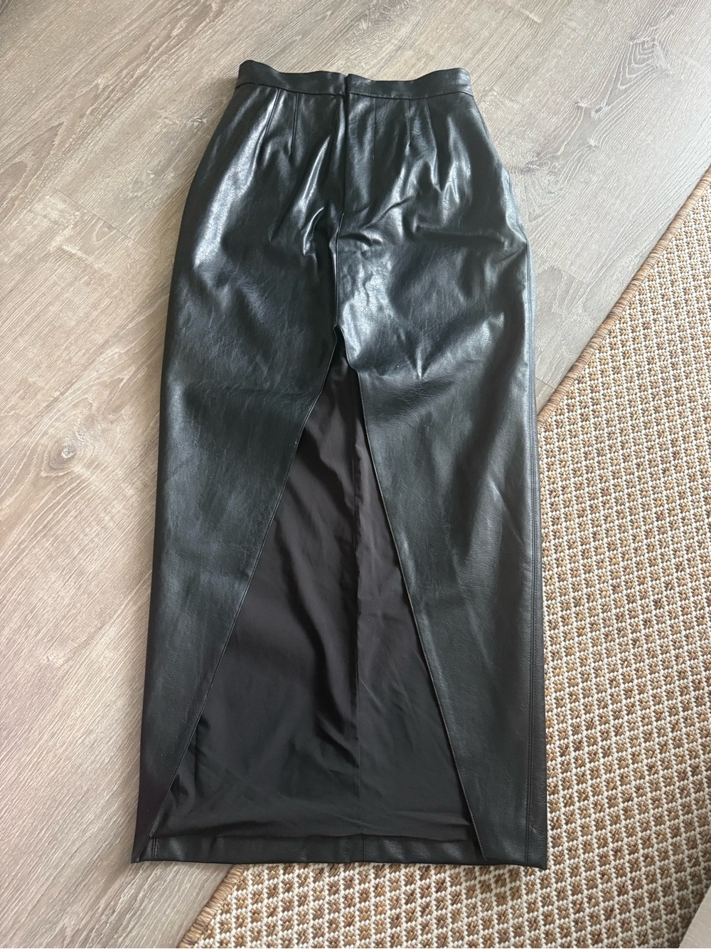 Nonchalant Label Black Leather Maxi Skirt Size S